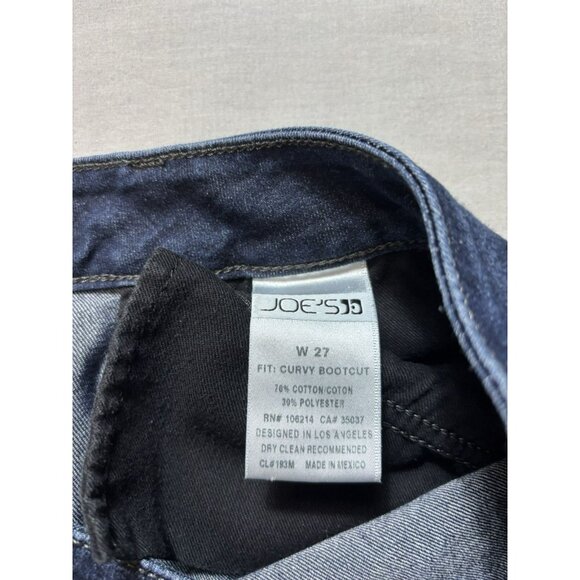 Joes Jeans Womens 27 Blue Honey Bootcut Low Rise Dark Wash Curvy Stretch - Picture 8 of 8